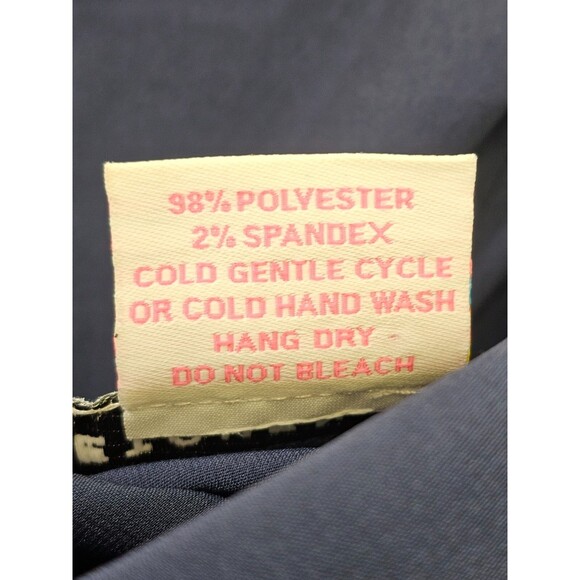 Gretchen Scott XXL Priss Blouse Chiffon Navy Blue Button Down Shirt Tunic Plus - Picture 6 of 7